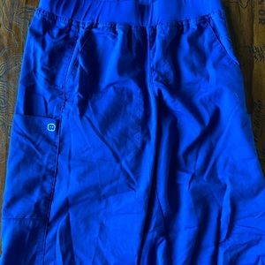 W123 Galaxy Blue Scrub Pants XS